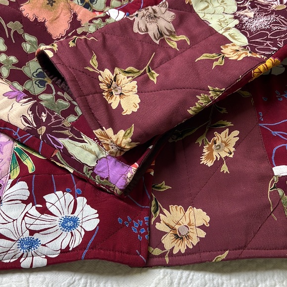 ⭐️ VINTAGE Patchwork Quilted Grandma Core Medium Weight Lined Jacket Coat NWT - Picture 10 of 12